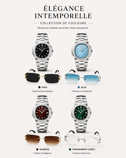 ⌚😎 Le duo parfait pour un style élégant au quotidien !